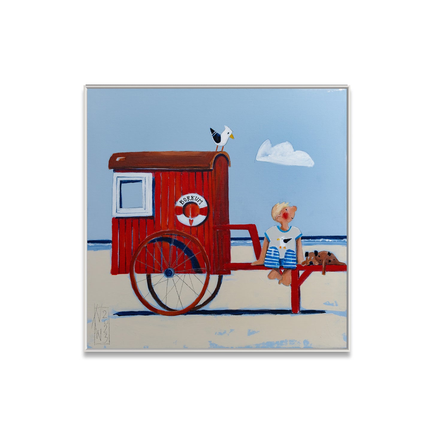 Sommer an der Promenade Fineartprint - Atelier am Meer 